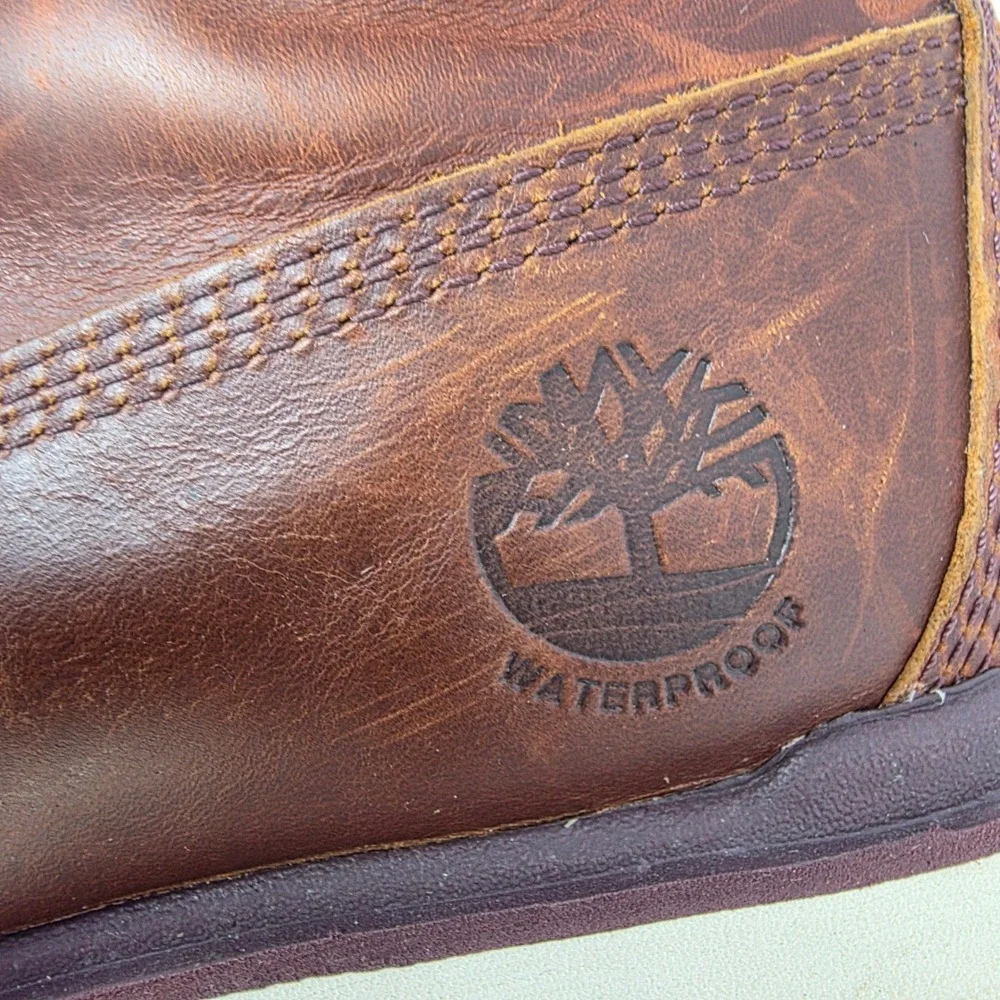 Timberland Waterproof Hiking Boots Mens 9.5 A2BZD Brown Leather ReBOTL Good